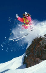 Skier jumping