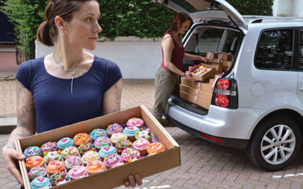 Cupcake business uses car Zipcar car club