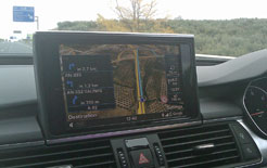 Audi A7 Sat-nav with Google earth 3D view