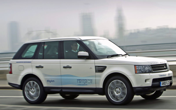 This is a prototype of the Range_e, Land Rover's diesel electric Range Rover hybrid  capable of 85mpg and with a benefit in kind company car tax banding of 10%