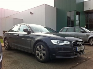 Editor's Audi A6 2.0 TDI SE at the Jaguar Whitley Engineering Centre