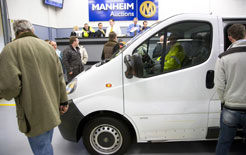 Van goes through a Manheim auction