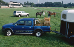 Ford Ranger towing horsebox