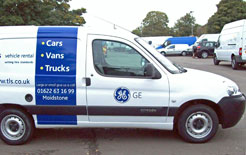 A TLS Vehicle Rental van