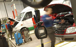 Mercedes van workshop