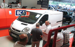 Vauxhall Movano going through the BCA auction hall