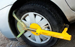 Clamped wheel - the law on wheel clamping on private land is being changed to outlaw its practice