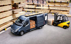 Renault Master being loaded up