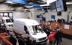 Used vans going through the BCA auction hall