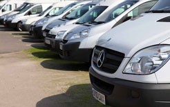 A selection of vans ready for auction from CD Auction Group