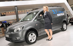 VW Caddy at the Hannover Show. Pic UnitedPictures.com