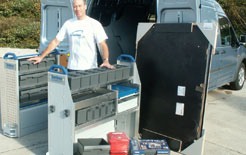 Chris Jones with Sortimo plug-in racking modules