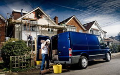 Builder with Ford Transit - Ford led new van sales in April 2011 as small business confidence grows