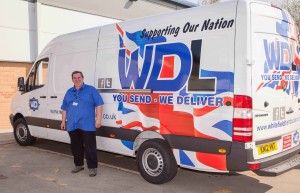 Whitefield Distribution van in winning van livery