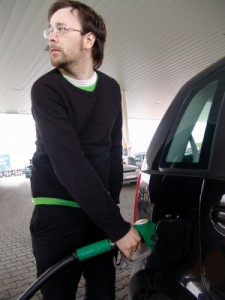 Man filling up with fuel