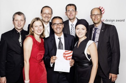 The Audi Design Team picking up the red dot award for the A6
