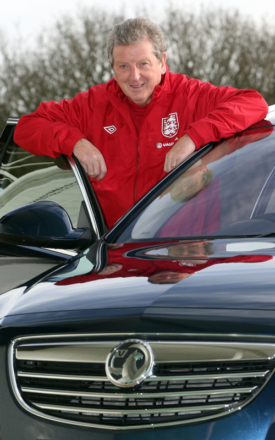 England manager Roy Hodgson with his new Vauxhall Insignia Sports Tourer
