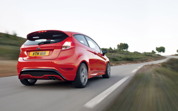 Ford Fiesta ST rear shot in action