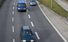 Vehicles driving in the middle lane
