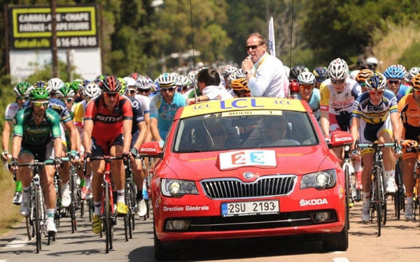 Skoda is an official sponsor of the Tour de France