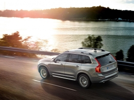 Action shot of the new Volvo XC90