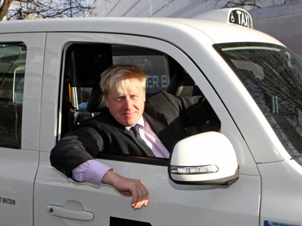 Boris, Johnson, in, cab