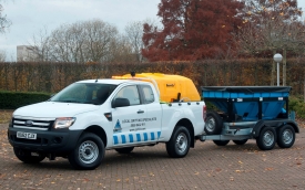 Ford Ranger with grit trailer
