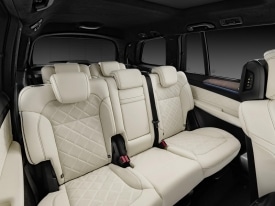 The luxurious seven-seater cabin of the Mercedes-Benz GLS