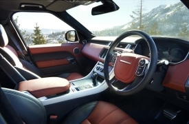 Upmarket interior of Range Rover Sport