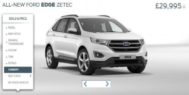Ford Edge is now available on the www.ford.co.uk car configurator