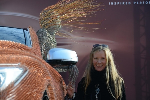 Rachel Ducker with Q30 art car