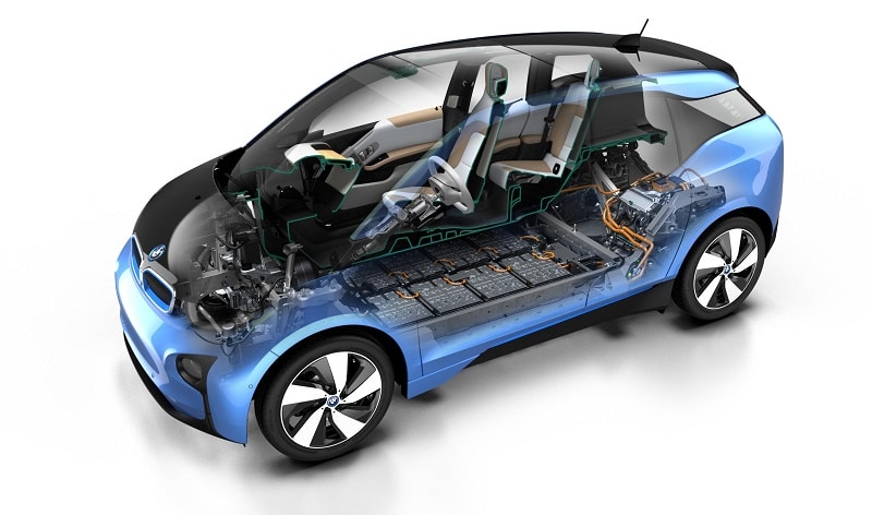 How the batteries pushing the BMW i3's range up to 195 miles are installed in the car's floor
