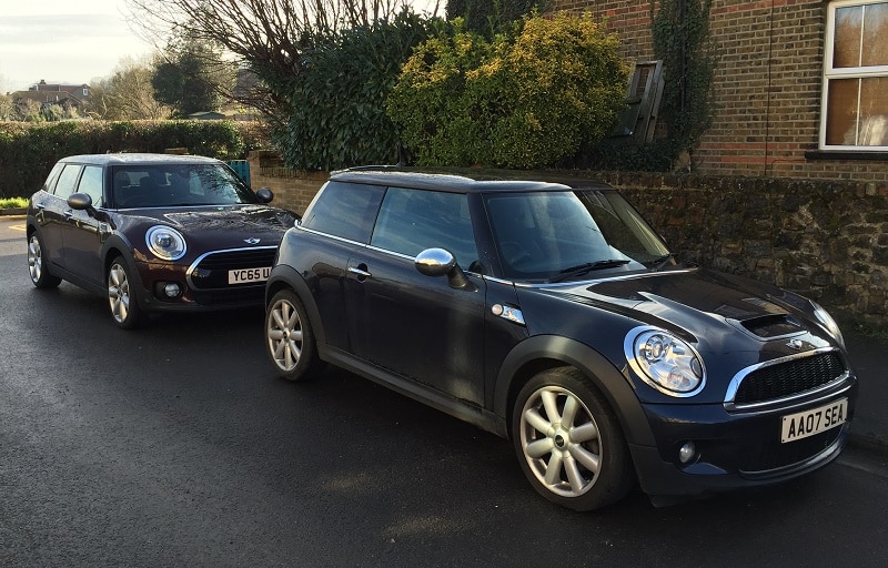 How it's grown - the new MINI Clubman Cooper D against an older Cooper S