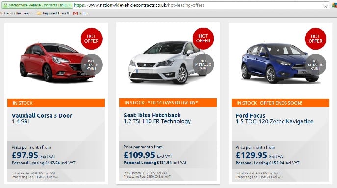 Nationwide Vehicle Contracts' hot offers