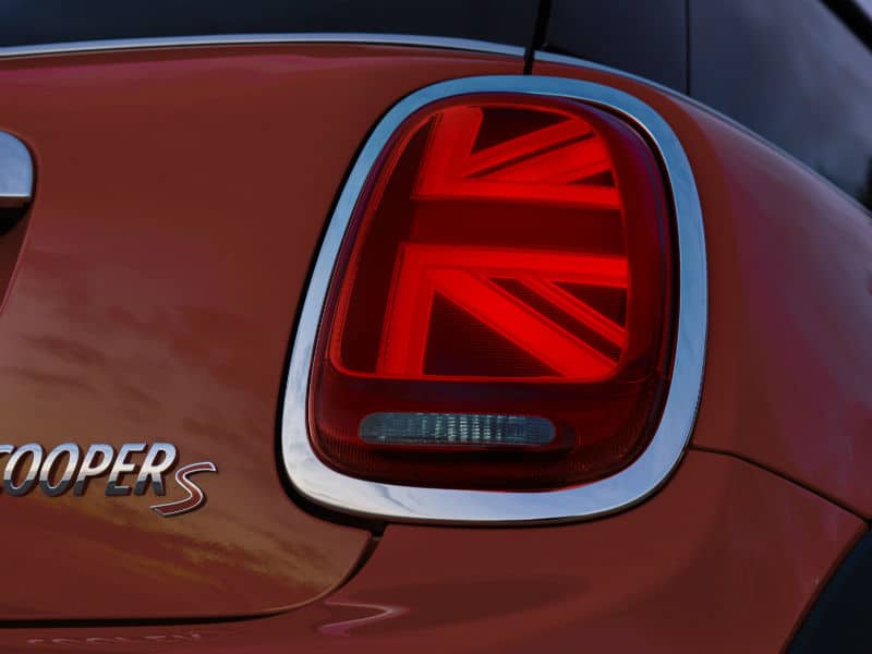 MINI rear LED lights incorporating Union Jack